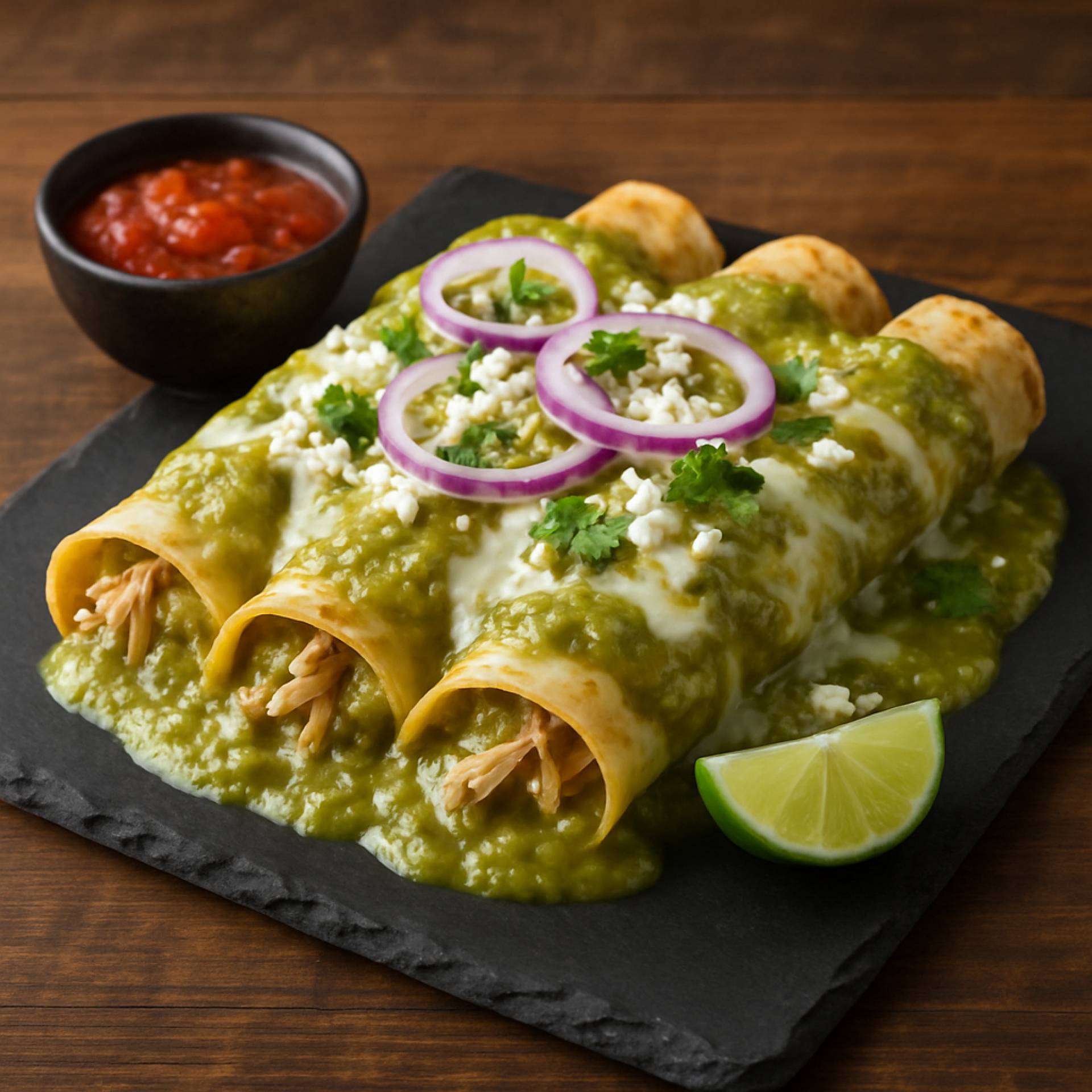 Chicken Suiza Enchiladas